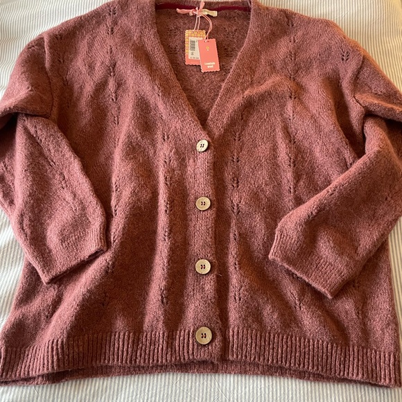 White Stuff pink pointelle cardigan - Picture 4 of 9